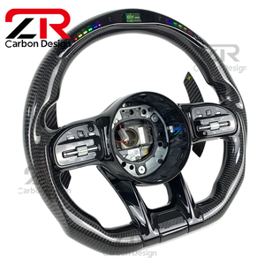 Volante in Fibra di Carbonio LED RPM con Palette del Cambio per <span class=keywords><strong>Mercedes</strong></span>-Benz AMG W204 W205 <span class=keywords><strong>C180</strong></span> W221 C43 C63 W117 W166 W222 C43 C63 - Product Image 3