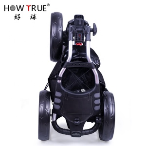 Comment véritable chariot de Golf pliable à 3 roues pivotant chariot de Golf en aluminium avec support de parapluie - Product Image 4