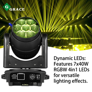 Igracelite mini 7x40W RGBW pixel <span class=keywords><strong>LED</strong></span> di chuyển đầu zoom ánh sáng <span class=keywords><strong>KTV</strong></span> hộp đêm Disco chùm rửa Zoom movinghead - Product Image 2