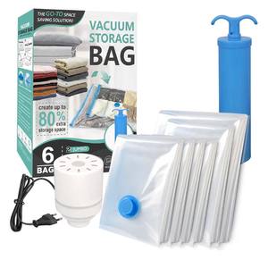 Sacchetti di stoccaggio <span class=keywords><strong>sottovuoto</strong></span> flessibili personalizzati con sigillo a compressione materiale trasparente PA + PE <span class=keywords><strong>per</strong></span> vestiti guardaroba e uso da viaggio - Product Image 1