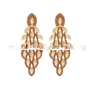 ต่างหูระย้าประดับเพชรเทียม ดีไซน์ใบไม้หลากสี ชุบทองคำขาว สำหรับงานเลี้ยงอาหารค่ำ แฟชั่นผู้หญิงสุดอินเทรนด์ ลดราคาพิเศษ - Product Image 5