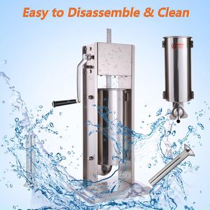 Nuovo Insaccatrice Hakka 11 <span class=keywords><strong>Lb</strong></span>/<span class=keywords><strong>5</strong></span> L con Quattro Tubi, 2 Velocità, in Acciaio Inox, Verticale, 11.8x10.2x25.6 Pollici - Product Image 6