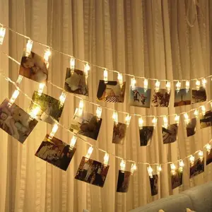 Newish cordão de luz de led criativo, clipe de luz para fotos criativas, ornamentos de casa, romântico, casamento, luzes de natal, festa