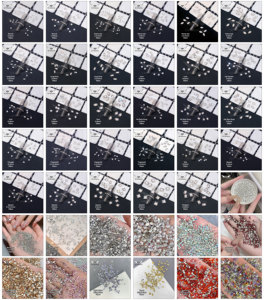 เพชรติดเล็บทรงแฟนซีสีขาวแบบแบนหลังเรียบ ขนาดเล็ก ประกายวิบวับ คละแบบ - Product Image 6