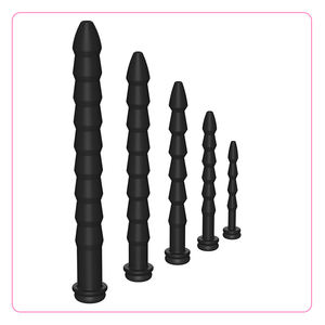 แท่งขยายท่อปัสสาวะทำจากซิลิโคนแบบนิ่ม5ขนาดก้านสำหรับใส่องคชาติแท่งช่วยสำเร็จความใคร่ด้วยตัวเองสายสวน SM ของเล่นทางเพศ - Product Image 3