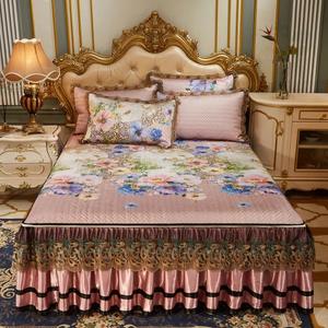 Heißer Verkauf Polyester Dekorative Bettdecke Blume Bett Rock Flora Bettwäsche Blätter Röcke - Product Image 3
