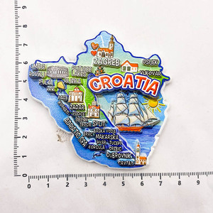 Aimants de réfrigérateur en résine 3D de la carte de la <span class=keywords><strong>Croatie</strong></span> et de Dubrovnik, souvenirs de lieux emblématiques de la <span class=keywords><strong>Croatie</strong></span> pour cadeaux de voyage - Product Image 4
