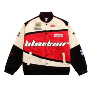 Giacca da Moto M&M Stile Americano da Uomo Look Distintivo Retrò Hip Hop Ampia Coordinata per Coppia Giubbotto da Baseball Capospalla da Uomo - Product Image 4