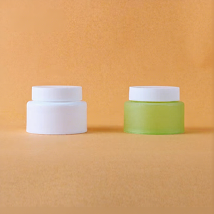 Barattolo Vuoto Rotondo Verde Bianco Personalizzabile 50g 100g 150g 200g in PP a Doppia Parete con Coperchio per <span class=keywords><strong>Crema</strong></span> <span class=keywords><strong>Viso</strong></span> e Prodotti Skincare - Product Image 4