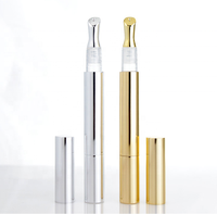 Tubes de gloss à lèvres en aluminium doré vides de 3 ml avec un nouveau applicateur à tête métallique