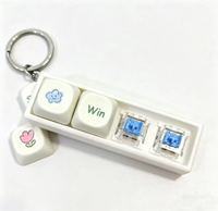 Custom Acrylic Mechanical Keyboard Tactile Keycap Switch Tester Keychain Cartoon Pattern Fidget Toy UV Printing