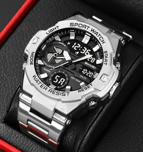 Orologio Digitale Sportivo da Uomo Skmei 2404 Nero Personalizzabile con Logo, Impermeabile 3 ATM, Cinturino in Acciaio Inossidabile - Product Image 1