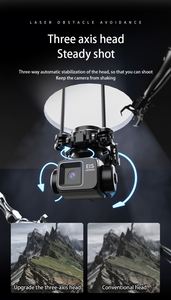โดรน M101 Max พร้อมกิมบอล 3 แกน โดรนเฮกซาคอปเตอร์สำหรับใช้งานกลางแจ้ง ซูม 50 เท่า ถ่ายภาพด้วยท่าทาง โดรนเซลฟี่แบบควอดคอปเตอร์ - Product Image 2