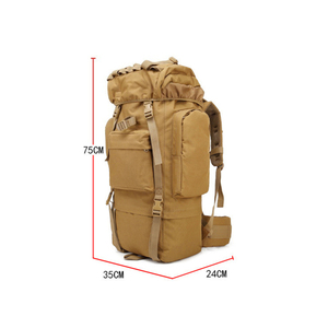Custom 45L <b>Nylon</b> Tactical <b>Backpack</b> with Multiple Color Options Zipper Closure Featuring Polyester Lining Custom Logo OEM - Product Image 6
