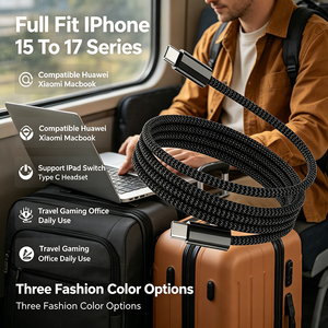 Cable de Carga Magnético Tipo C a Tipo C de 240W <span class=keywords><strong>PD3</strong></span>.<span class=keywords><strong>0</strong></span> con Enrollamiento Automático, Nylon Trenzado, Chip E-Marker, Carga Rápida Segura a Baja Temperatura - Product Image 6