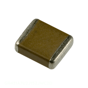 ตัวเก็บประจุเซรามิกติดพื้นผิว GR431A7U2J152JWC2D 1500 pF ฝาปิดเอ็มซีซีตัวเก็บ1500PF 630V U2J 1206 - Product Image 1