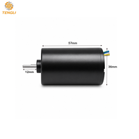 Motor DC Brushless 36mm BLDC 3657 12V 24V Kecepatan Tinggi Tahan Lama 3-Fasa Tanpa Sensor Pemasangan Flens untuk Pompa Mikro Rumah Pintar Oli