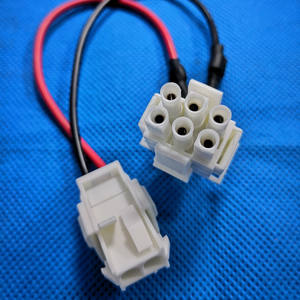 Conector Automotriz de 2 Pines Blanco PA66 con Cables Rojos/Negros para Sistemas de Alimentación de Automóviles - Product Image 4