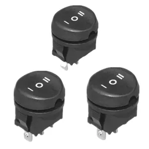 Upper circle Below square 3 feet Rocker switch Small round switch Rocker power switch with on-off-on