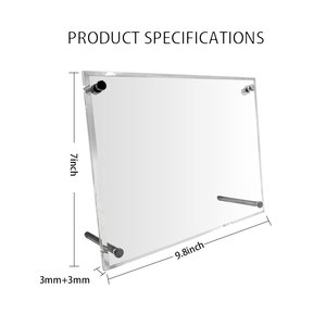 Biểu tượng tùy chỉnh rõ ràng Acrylic A4 khung ảnh với hiện đại Lật Phong Cách bảng đứng vít vật liệu nhựa khung ảnh - Product Image 2