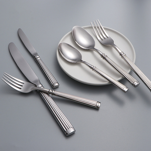 KHÁCH SẠN dao kéo Morden bạc giả mạo Flatware Set Bộ đồ ăn Bộ đồ ăn khách sạn dao kéo thép không gỉ vàng muỗng đám cưới dao kéo - Product Image 3