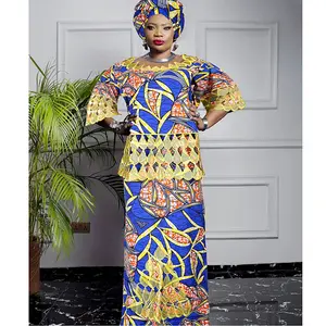 Хит продаж, высокое качество, новые элегантные платья из Анкары, хлопчатобумажная африканская одежда, женские традиционные дизайнерские платья