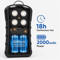 Détecteur de gaz multi-fonctions portable HIREP 4-en-1 (CO2, O2, LEL, NH3) avec analyseur ATEX IP65 pour brasseries, vignobles et sécurité industrielle
