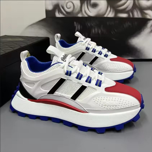 Scarpe sportive Casual traspiranti in Mesh Sole pesanti bianche alla moda - Product Image 3