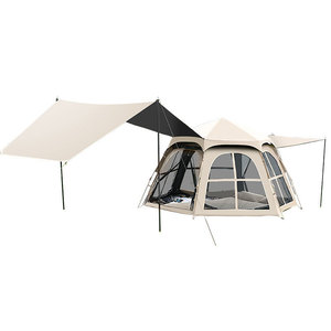 Integrated Two-in-One Automatic Outdoor Camping Picnic Portable Anti-Ultraviolet Polyester Taffeta Hexagonal <b>Tent</b> Waterproof - Product Image 1