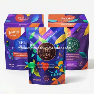 Matte Black Stand up Pouch/Zip <b>Lock</b> Mylar Food Storage Bags with Gravure Printing Biodegradable Custom Colors - Product Image 3