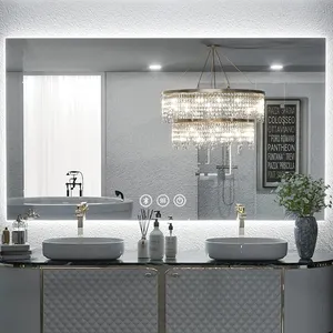 מראת איפור דיגיטלית לד אמבטיה עם אור לד למראה מגע חכמה לסלון יופי