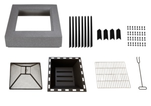 Forniture da giardino Modern Square Large Fire Pit Outdoor Wood Burning Stone Garden camino braciere <span class=keywords><strong>griglia</strong></span> per Barbecue a carbone - Product Image 6