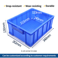 Caisse en plastique ZNPB006 robuste, empilable, emboîtable, recyclable et écologique pour le stockage de pots à épices, de bouteilles de condiments et autres contenants.