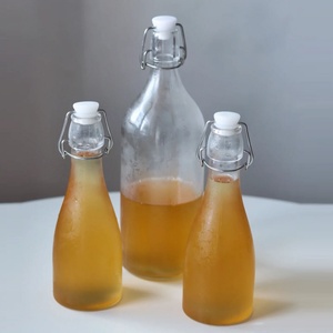 Bottiglie in Vetro con Tappo a Chiusura Ermetica 60ml 100ml 250ml 500ml 750ml 1000ml 2000ml per Bevande, Oli, Kombucha - Product Image 6