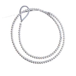 Perles d'eau douce rondes blanches fines naturelles de 5-6 mm, sans défaut, forte luminosité, accessoires de bricolage, perles nues, ampoule pour bébé - Product Image 5