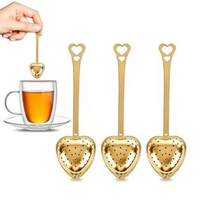 Infuseur à thé en acier inoxydable en gros avec poignée, réutilisable, ustensile domestique pour l'infusion d'épices, accessoires de thé - Product Image 1