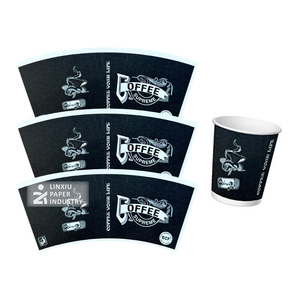 Ventilador de vasos de papel revestido de PE Kraft <span class=keywords><strong>blanco</strong></span> de grado alimenticio personalizado para tazas de café de tamaños Espresso Latte <span class=keywords><strong>Mocha</strong></span> 500ml 700ml - Product Image 4