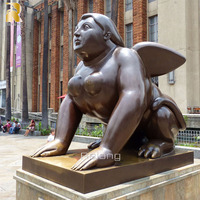 Escultura de Mujer Gorda a Caballo de Bronce de Tamaño Real RELONG, Personalizable para Arte en Parques al Aire Libre