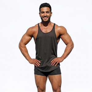 Camisetas de Tirantes Deportivas de Verano para Hombre, de Poliéster/Algodón, Transpirables, de Punto, para Gimnasio, Ropa Deportiva Divertida, Chaleco para Correr, Talla Grande - Product Image 1