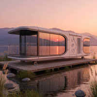 Capsule spatiale moderne et luxueuse avec système de contrôle intelligent, capsule de camping