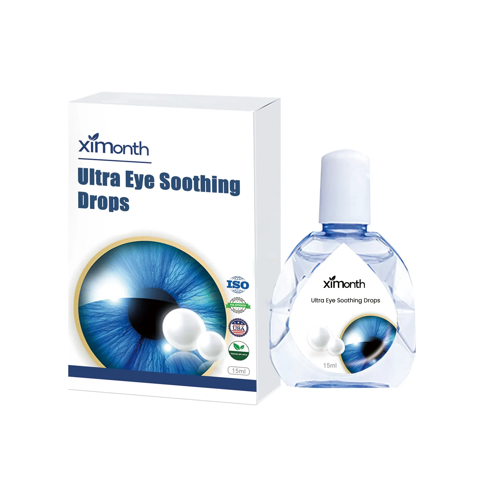 Linha de visão para alívio de desconforto, dor e inchaço, limpeza e relaxamento, melhoria da visão, líquido para os olhos, colírio para vermelho e seco, melhor para o olho