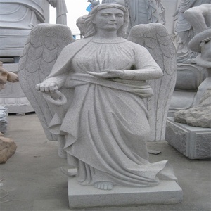 Estatua de mujer Llorona, escultura de Ángel arrodillable con alas y base