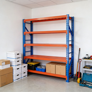 Estantería Metálica Industrial Apilable de Alta Resistencia, Estantería de Acero sin Pernos, Ajustable, Capacidad de Carga de 1000 kg/Nivel, Almacenamiento para Almacén - Product Image 1