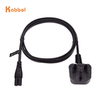 Cable de Alimentación con Enchufe del Reino Unido de 1.5m, Cable de Alimentación Principal Británico C5 para Computadora, Cargador de Portátil, TV, Teléfono Móvil, Cámara