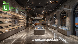 カスタマイズファッショナブルな靴ディスプレイ家具無料デザインショッピングモールシューズショーケースシューズショップディスプレイシェルフ - Product Image 5