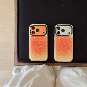 Coque de téléphone portable antichoc avec motif cœur en relief style Ins pour iPhone 14/13 et 17/16/15 Pro Max - Product Image 2