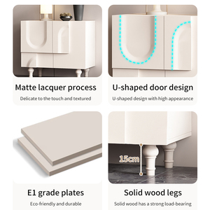 מחיר המפעל מותאם אישית סלון מודרני credenza חדר אוכל קונסולת שולחנות לבן עץ מלא מזנון - Product Image 6