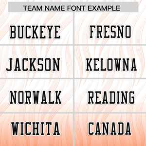 Maillot de football américain personnalisé blanc et orange dégradé pour l'extérieur - Product Image 3