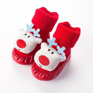 Chaussons en molleton pour <span class=keywords><strong>bébé</strong></span> Chaussons de Noël antidérapants Chaussettes de Noël antidérapantes en éponge pour nouveau-né - Product Image 6
