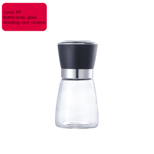 Bouteille de mouture manuelle en <span class=keywords><strong>verre</strong></span> pour sel et poivre, 180 ml, 200 ml, en acier inoxydable 304, pour cuisine et usage domestique, vente en gros - Product Image 4